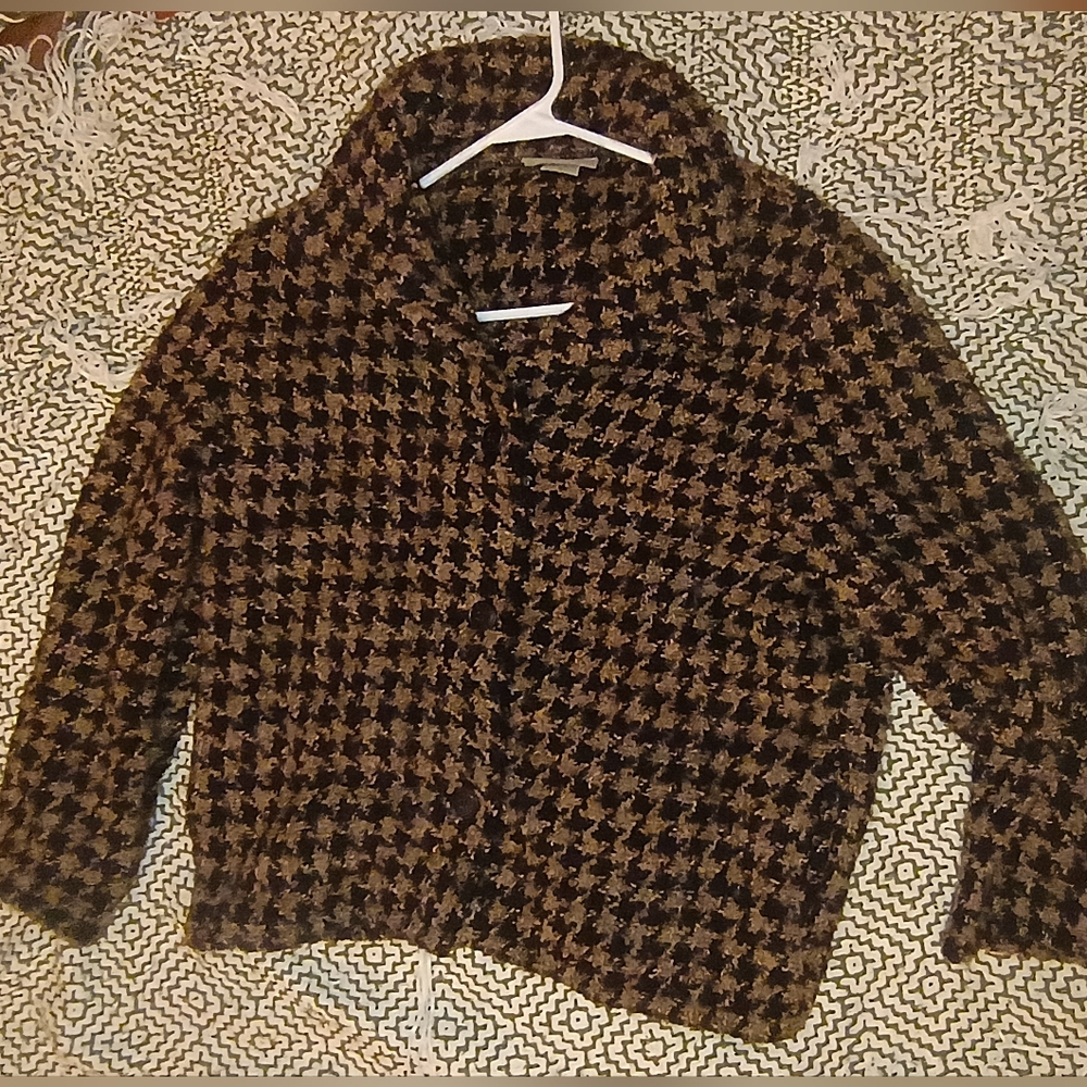 🦄Weave Of The Irish Tweed & 90% Wool Houndstooth Patterned Jacket Size Small